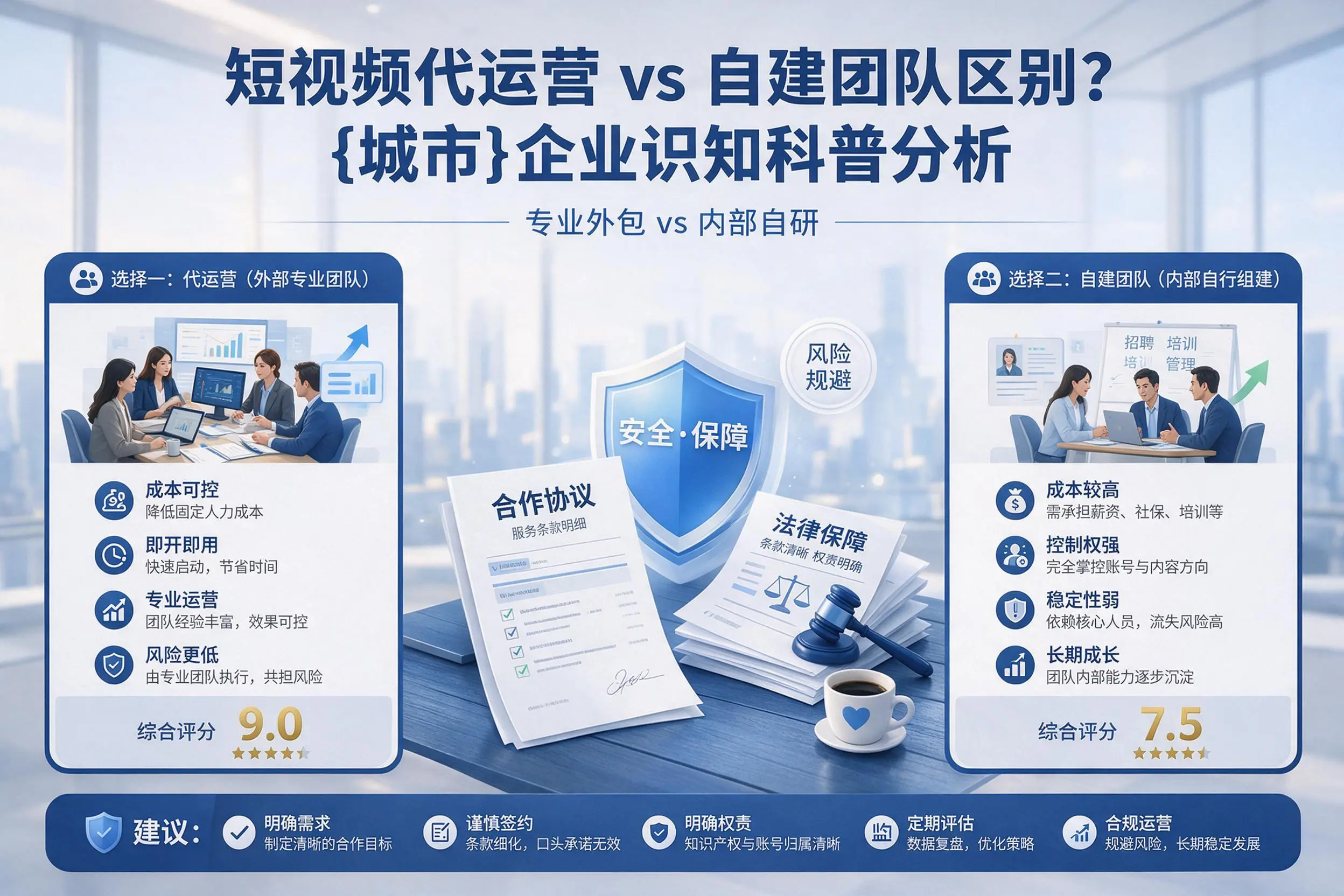 短视频代运营与自建团队区别?神农架企业认知科普分析