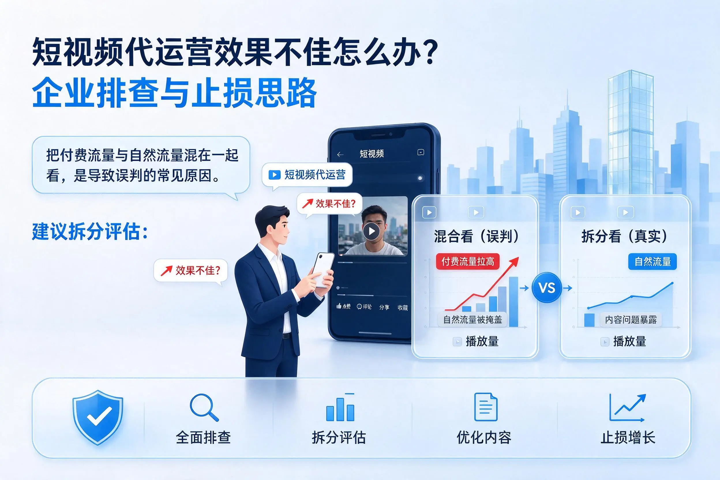 短视频代运营效果不佳怎么办?神农架企业排查与止损思路
