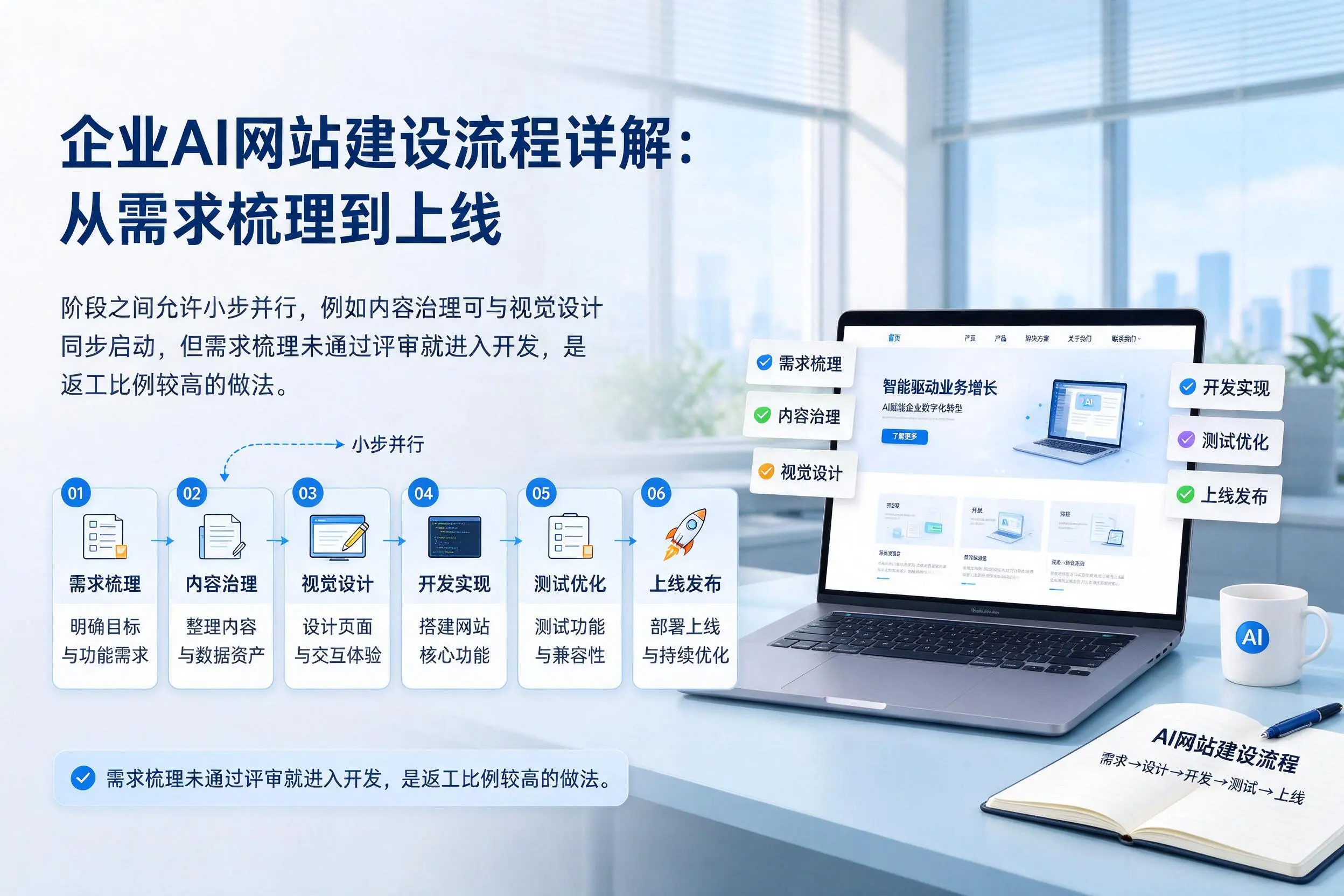 神农架企业AI网站建设流程详解:从需求梳理到上线