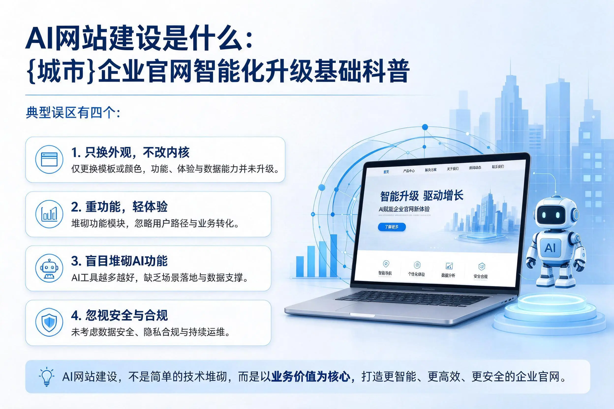 AI网站建设是什么：神农架企业官网智能化升级基础科普