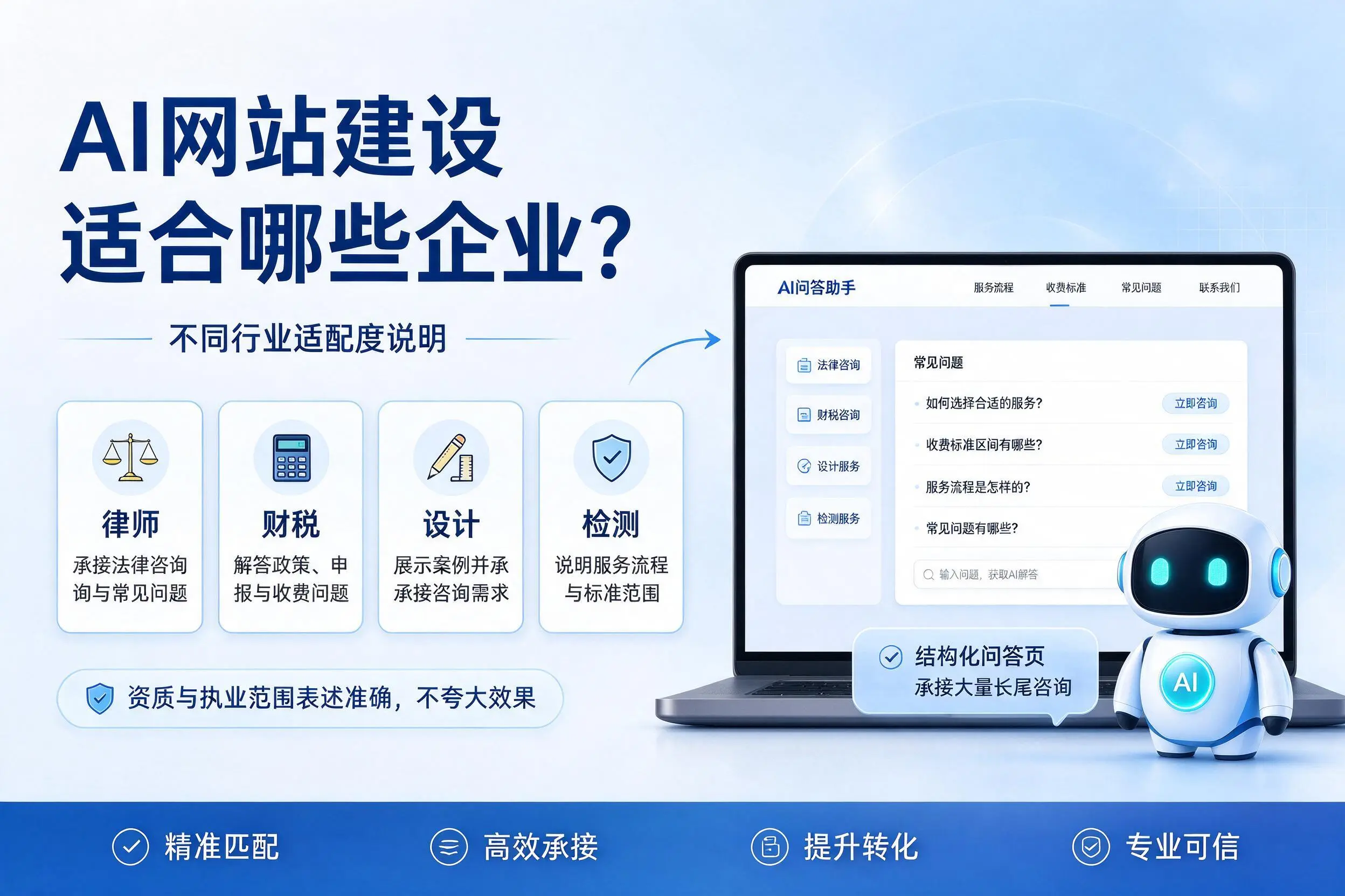 AI网站建设适合哪些企业?神农架不同行业适配度说明